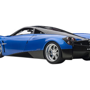 Pagani Huayra Metallic Blue with Black Top and Silver Wheels 1/12 Model Car by Autoart