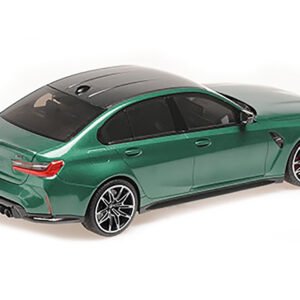 2020 BMW M3 Green Metallic with Carbon Top Limited Edition to 800 pieces Worldwide 1/18 Diecast Model Car by Minichamps