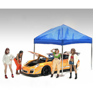 "Hip Hop Girls" 4 Piece Figure Set for 1/24 Scale Models by American Diorama