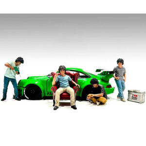 "RWB Legend Akira Nakai" 6 piece Figures and Accessories for 1/18 Scale Models by American Diorama