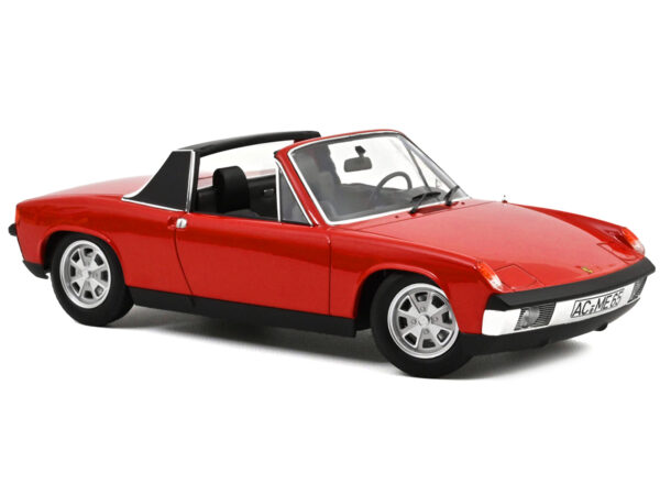 1972 Volkswagen-Porsche 914 1.7 Bahia Red with Black Top 1/18 Diecast Model Car by Norev
