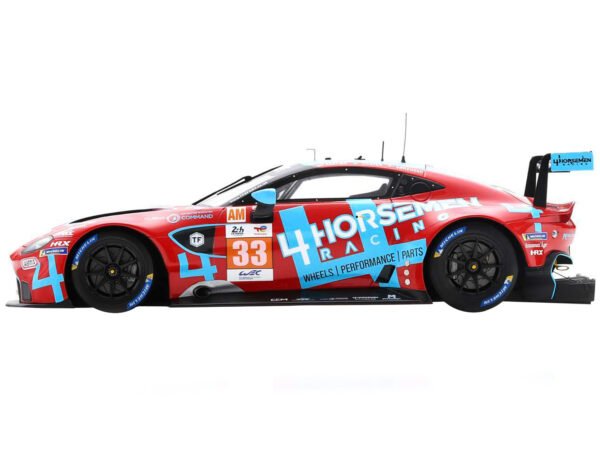 Aston Martin Vantage AMR #33 Ben Keating - Henrique Chaves - Marco Sorensen TF Sport GTE Am Winner 24 Hours of Le Mans (2022) with Acrylic Display Case 1/18 Model Car by Spark