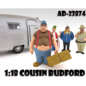 Cousin Budford "Trailer Park" Figure For 1:18 Scale Diecast Model Cars by American Diorama
