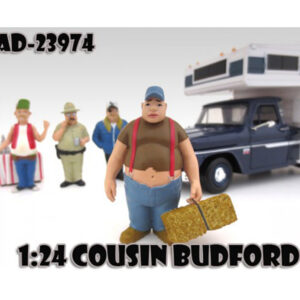 Cousin Budford "Trailer Park" Figure For 1:24 Scale Diecast Model Cars by American Diorama