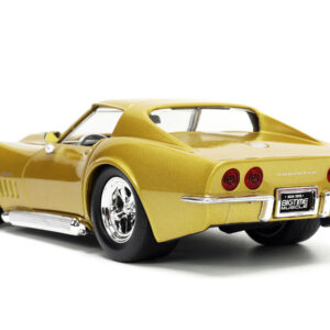 1969 Chevrolet Corvette Stingray ZL-1 Gold Metallic with Black Stripe "Bigtime Muscle" Series 1/24 Diecast Model Car by Jada