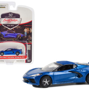 2020 Chevrolet Corvette C8 Stingray 2LT Rapid Blue Metallic (Lot #1259) Barrett Jackson "Scottsdale Edition" Series 12 1/64 Diecast Model Car by Greenlight