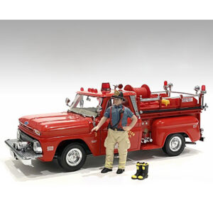"Firefighters" Getting Ready Figure with Boots Accessory for 1/18 Scale Models by American Diorama