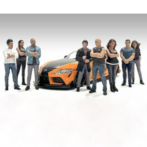 "Car Meet 3" 8 piece Figure Set for 1/18 Scale Models by American Diorama
