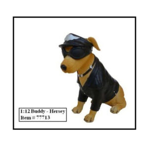 Biker's Dog "Buddy Hersey" Figure For 1:12 Models by American Diorama