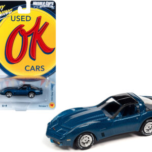 1982 Chevrolet Corvette Bright Blue Metallic with Black Top and Blue Interior Limited Edition to 2596 pieces Worldwide "OK Used Cars" 2023 Series 1/64 Diecast Model Car by Johnny Lightning
