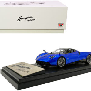 Pagani Huayra Roadster Blue Metallic with Carbon Accents 1/43 Diecast Model Car by LCD Models