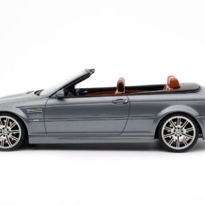2004 BMW E46 M3 Convertible Silver Gray Metallic Limited Edition to 2000 pieces Worldwide 1/18 Model Car by Otto Mobile