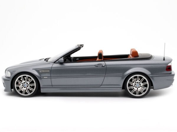 2004 BMW E46 M3 Convertible Silver Gray Metallic Limited Edition to 2000 pieces Worldwide 1/18 Model Car by Otto Mobile