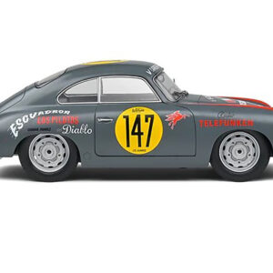 Porsche 356 Pre-A #147 Gray with Graphics "Carrera Panamericana" (1954) "Competition" Series 1/18 Diecast Model Car by Solido