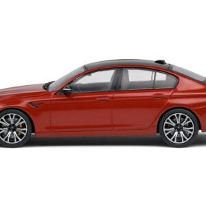 BMW M5 (F90) Competition Red Metallic with Black Top 1/43 Diecast Model Car by Solido