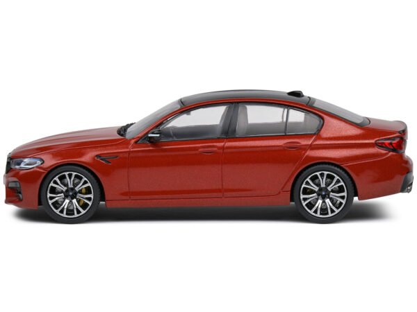 BMW M5 (F90) Competition Red Metallic with Black Top 1/43 Diecast Model Car by Solido