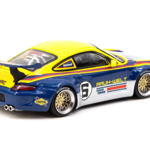 RWB 997 #6 Blue and Yellow with Graphics "FuelFest Tokyo" (2023) Special Edition "Hobby64" Series 1/64 Diecast Model Car by Tarmac Works