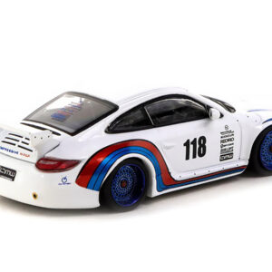 997 Old & New Body Kit #118 White with Red and Blue Stripes "Spyder" "Hobby64" Series 1/64 Diecast Model Car by Tarmac Works
