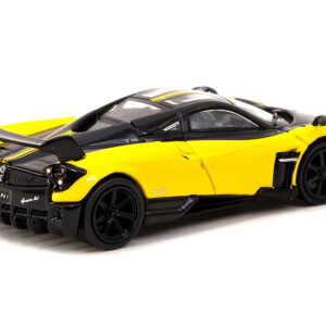 Pagani Huayra BC Giallo Limone Yellow and Black Global64 Series 1/64 Diecast Model Car by Tarmac Works