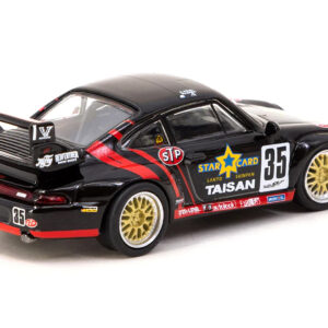 Porsche 911 GT2 #35 "Taisan - Starcard" Black "Collab64" Series 1/64 Diecast Model Car by Schuco & Tarmac Works