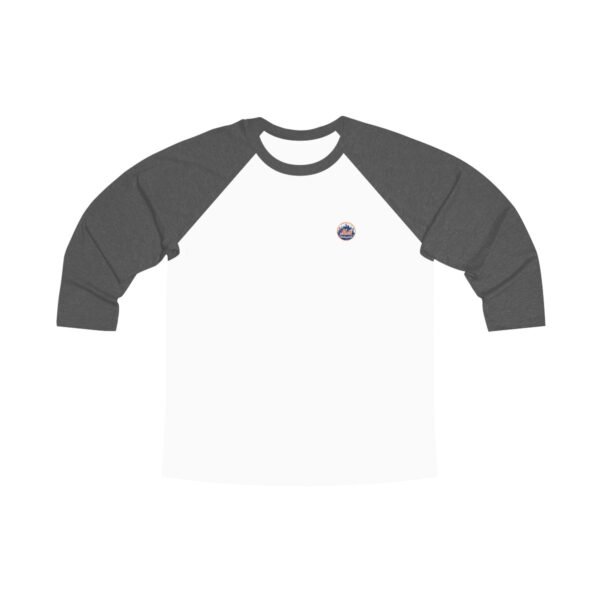 New York Mets Unisex Tri-Blend 3/4 Raglan Tee - Image 3