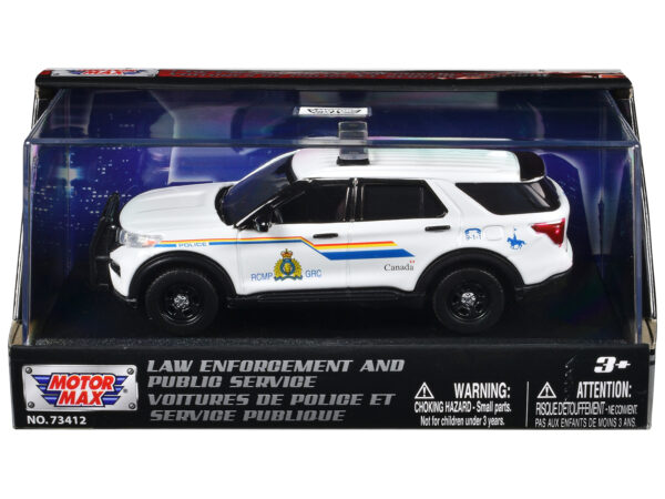 2022 Ford Police Interceptor Utility RCMP (Royal Canadian Mounted Police) White Law Enforcement and Public Service Series 1/43 Diecast Model Car by Motormax