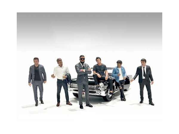 Gentlemen's Club 6 piece Figure Set for 1/24 Scale Models by American Diorama