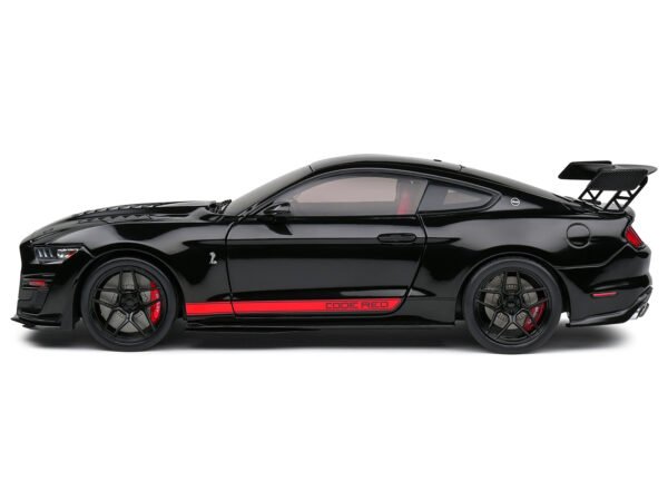 2022 Shelby GT500 Code Red Black with Red Stripes 1/18 Diecast Model Car by Solido