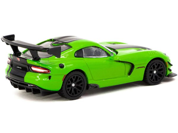 Dodge Viper ACR Extreme Green Metallic with Black Stripes Global64 Series 1/64 Diecast Model by Tarmac Works