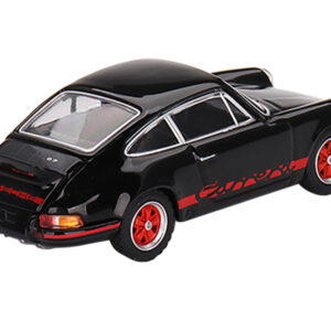 Porsche 911 Carrera RS 2.7 Black with Red Stripes Limited Edition to 4800 pieces Worldwide 1/64 Diecast Model Car by True Scale Miniatures