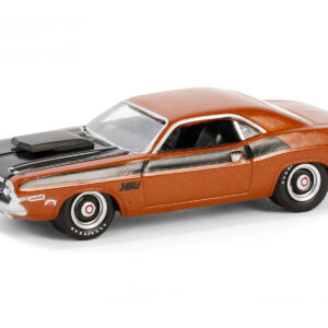 1970 Dodge Challenger T/A Burnt Orange Metallic with Black Hood and Stripes (Palm Beach 2023) Barrett Jackson "Scottsdale Edition" Series 14 1/64 Diecast Model Car by Greenlight