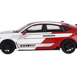 Honda Civic Type R White and Red "2023 Pace Car" Limited Edition to 3000 pieces Worldwide 1/64 Diecast Model Car by Mini GT