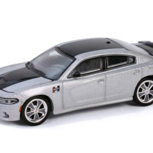 2018 Dodge Charger SRT 392 Silver Metallic with Black Stripe "Mr. Norm Heritage GSS Charger" "Hobby Exclusive" Series 1/64 Diecast Model Car by Greenlight
