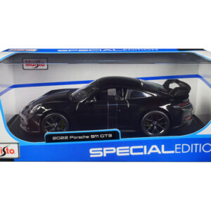 2022 Porsche 911 GT3 Black Metallic "Special Edition" 1/18 Diecast Model Car by Maisto