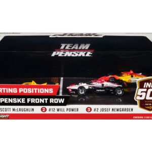 "108th Indianapolis 500" (2024) "All Penske Front Row" Set of 3 IndyCars 1/64 Diecast Model Cars by Greenlight