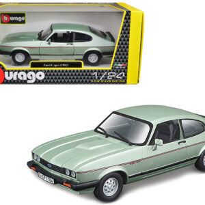 1982 Ford Capri Light Green Metallic 1/24 Diecast Model Car by Bburago