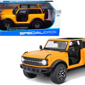 2021 Ford Bronco Badlands Orange Metallic "Special Edition" 1/18 Diecast Model Car by Maisto