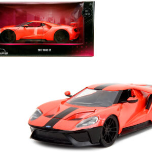 2017 Ford GT Light Red Metallic with Black Stripe "Pink Slips" Series 1/24 Diecast Model Car by Jada