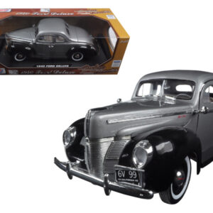 1940 Ford Deluxe Grey with Black "Timeless Classics" 1/18 Diecast Model Car by Motormax