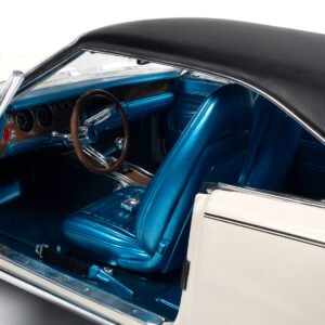 1970 Dodge Charger R/T EW1 White with Black Vinyl Top and Blue Metallic Interior "Muscle Car & Corvette Nationals" (MCACN) "American Muscle" Series 1/18 Diecast Model Car by Auto World