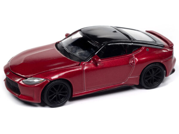 2023 Nissan Z Passion Red Metallic with Black Top "Import Legends" Series 1/64 Diecast Model Car by Auto World