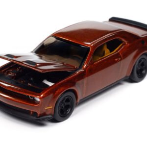 2021 Dodge Challenger SRT Super Stock Sinamon Stick Orange Metallic "Modern Muscle" Series 1/64 Diecast Model Car by Auto World