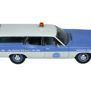 1970 Ford Galaxie Station Wagon Blue and White with Blue Interior "Pan-American Airlines Ground Crew" Limited Edition to 180 pieces Worldwide 1/43 Model Car by Goldvarg Collection