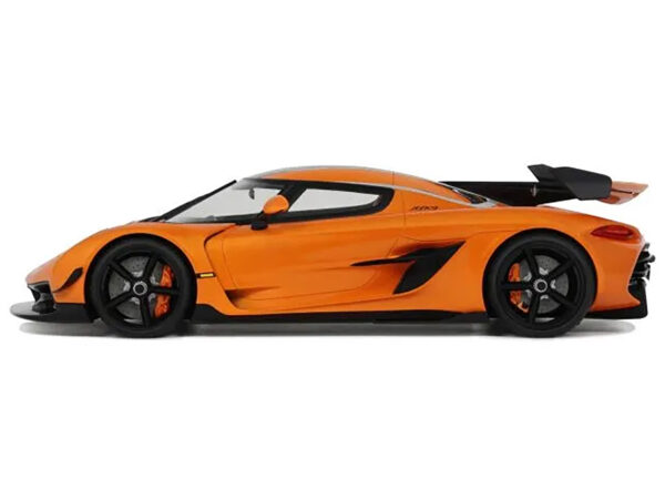 Koenigsegg Jesko Attack Orange Metallic with Black Stripes 1/18 Model Car by GT Spirit