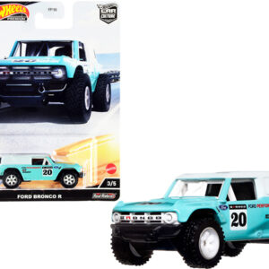 Ford Bronco R #20 Turquoise with White Top "American Scene" "Car Culture" Series Diecast Model Car by Hot Wheels