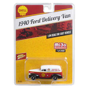 1940 Ford Delivery Van "Shell" 1/64 Diecast Model Car by Johnny Lightning