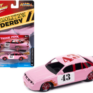 1997 Ford Crown Victoria #43 Faded Demo Derby Pink "Demolition Derby" Limited Edition to 3900 pieces Worldwide "Street Freaks" Series 1/64 Diecast Model Car by Johnny Lightning