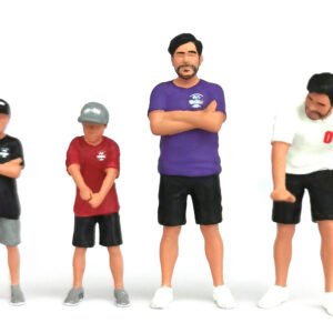 "Kaido and Sons V2" 4 Piece Diecast Figure Set "Kaido House" Special for 1/64 Scale Models by Mini GT