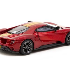 Ford GT Liquid Red Metallic with Gold Stripes "Shmee150 Collection" "Collaboration Model" 1/64 Diecast Model Car by Mini GT & Tarmac Works