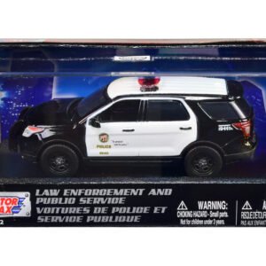 2015 Ford Police Interceptor Utility Black and White "LAPD (Los Angeles Police Department)" 1/43 Diecast Model Car by Motormax
